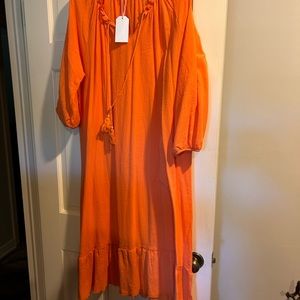 Orange maxi dress. Never worn